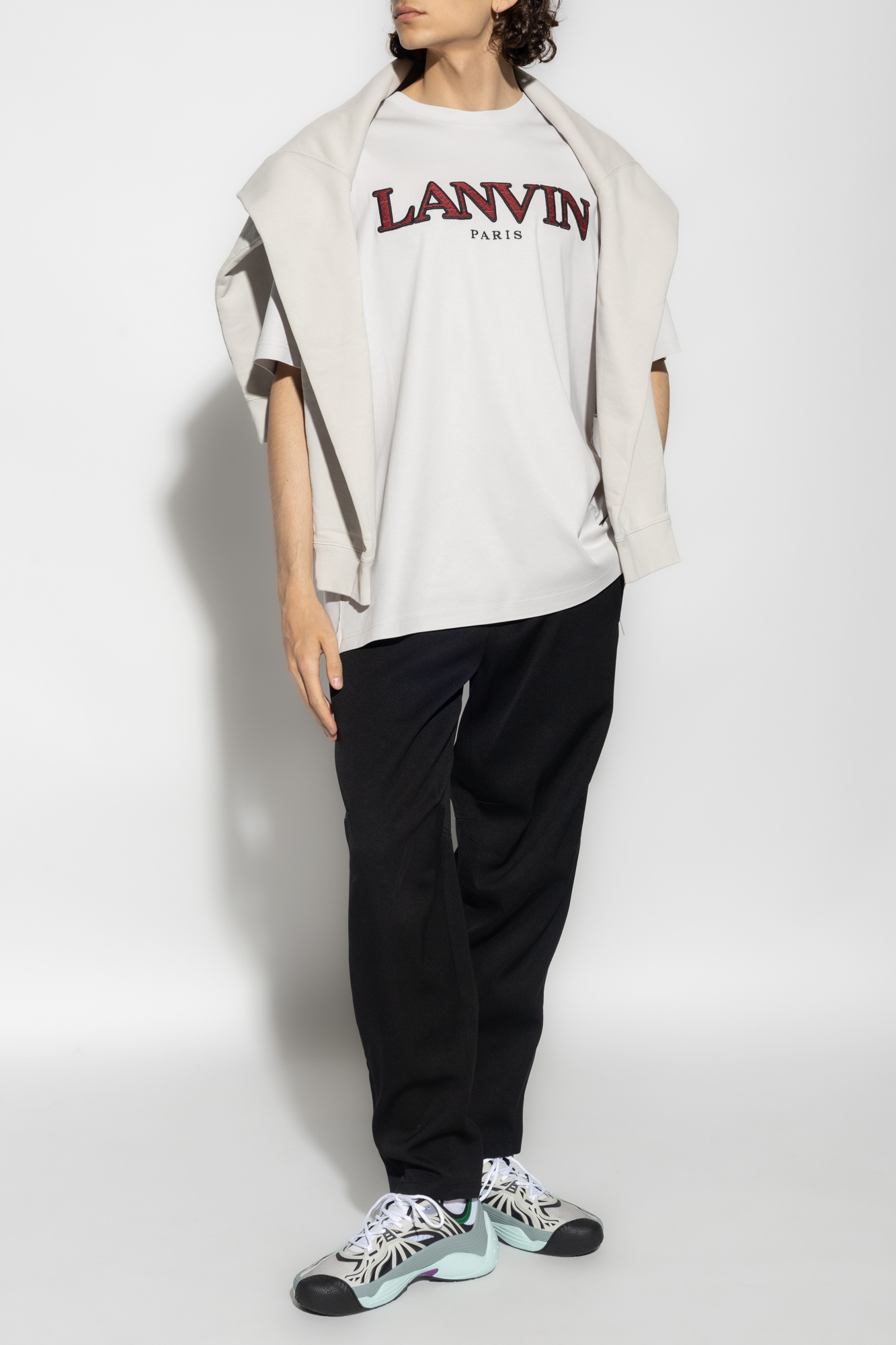 スウェット・トレーナー LANVIN RMSS0004 J209A23 10 Sweatshirts Black LANVIN hooded sweatshirt with zipper Black Lanvin